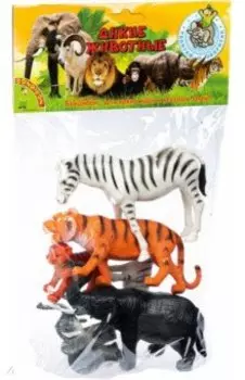 Набор дикие животные с детенышами, 6 штук (ВВ1605)