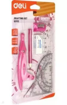 Набор для чертежей пластиковый, в ассортименте (EG30001)
