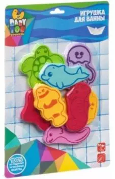 Набор для купания, EVA фигуры Морские обитатели, 8 штук