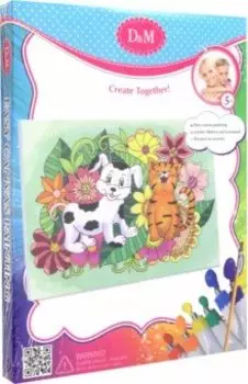 Набор для росписи по холсту "Кот и Пес" (18х24 см) (33712)