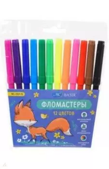 Набор фломастеров Лисёнок, 12 цветов