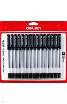 Набор гелевых ручек, черных, 15 штук