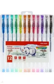 Набор гелевых ручек Gliiter, 12 цветов
