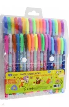 Набор гелевых ручек Лисята, 36 цветов
