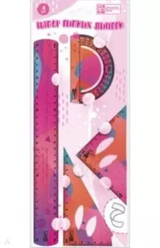 Набор гибких линеек (30 см, ПВХ) гибкие, разноцветные (52681)