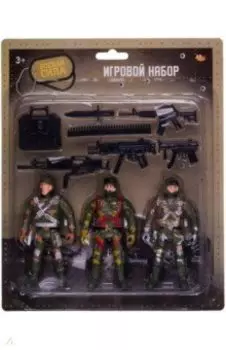 Набор игровой Боевая сила. Три солдата с экипировкой и оружием