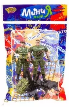 Набор игровой военный с 2 солдатиками и собакой