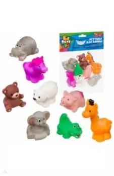 Набор игрушек для купания Зоопарк, 8 штук