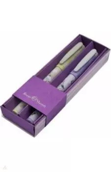 Набор из 2 шариковых ручек, FreshWrite. Девочка и Единорог/Птички. Олененок, синие