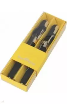 Набор из 2 шариковых ручек Monaco, 0.5 мм., черный корпус, синие