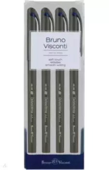 Набор из 4 ручек со стираемыми чернилами DeleteWrite, 0.5 мм., синий