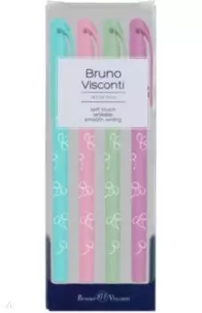 Набор из 4 ручек со стираемыми чернилами DeleteWrite. Fruit rain. Вишня, 0.5 мм., синий