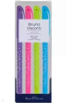 Набор из 4 ручек со стираемыми чернилами DeleteWrite. Сердечки, 0.5 мм., синий