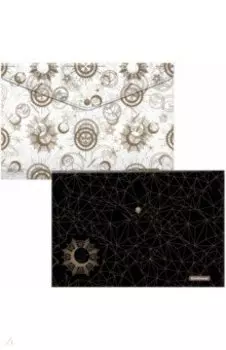 Набор из папок-конвертов на кнопке, А4, 4 штуки