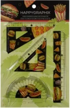 Набор измерительных инструментов HappyGraphix. Гамбургер, 4 предмета