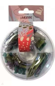 Набор канцелярский Marandi. Скрепки, кнопки, зажимы