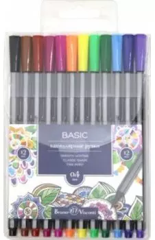 Набор капиллярных ручек "Basic" (0,4 мм, 12 цветов) (36-0011)
