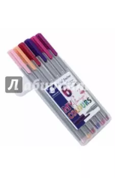 Набор капиллярных ручек "Triplus. My Flamingo Colours" (0.3 мм, 6 цветов) (334SB6CS6)