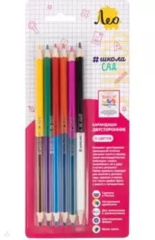 Набор карандашей, 12 цветов, двусторонние