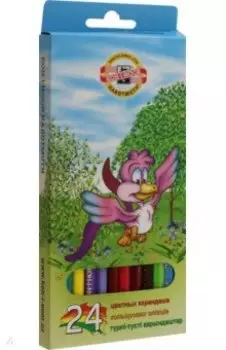 Набор карандашей 24 цвета Птицы
