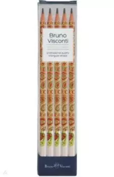 Набор карандашей чернографитовых ArtGraphix. Fun. Черепашка, НВ, 5 штук