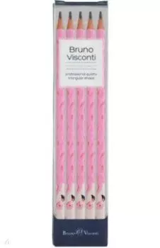 Набор карандашей чернографитовых ArtGraphix. Fun. Фламинго, НВ, 5 штук