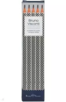 Набор карандашей чернографитовых ArtGraphix. Шашечки, НВ, 5 штук