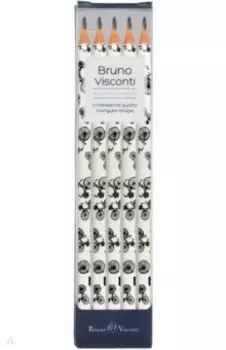 Набор карандашей чернографитовых ArtGraphix. Велосипеды, НВ, 5 штук