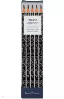 Набор карандашей чернографитовых ArtGraphix. Волна, НВ, 5 штук