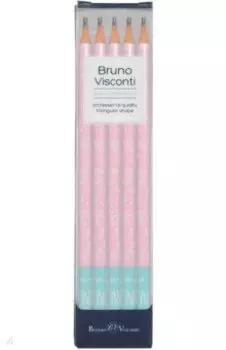 Набор карандашей чернографитовых ArtGraphix. Zefir. Единорожки, НВ, 5 штук