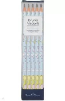 Набор карандашей чернографитовых ArtGraphix. Zefir. Ламы в облачках, НВ, 5 штук