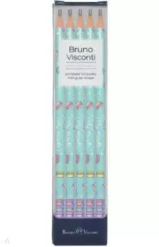 Набор карандашей чернографитовых ArtGraphix. Zefir. My Sweet. Макаруны, НВ, 5 штук