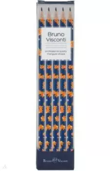 Набор карандашей чернографитовых HappyGraphix. Городская прогулка. Корги, НВ, 5 штук