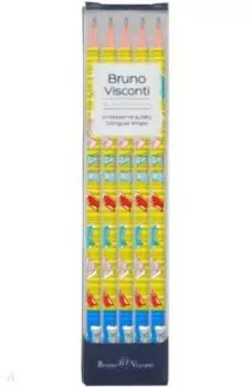 Набор карандашей чернографитовых HappyGraphix. Кеды, НВ, 5 штук