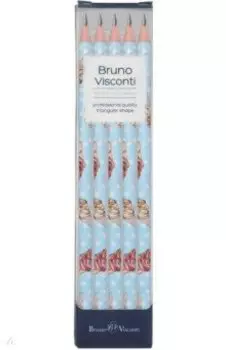 Набор карандашей чернографитовых HappyGraphix. Мороженое. Сахарный рожок, НВ, 5 штук