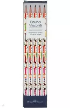 Набор карандашей чернографитовых HappyGraphix. Таксы, НВ, 5 штук