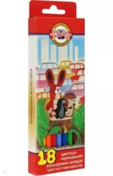 Набор карандашей Крот, 18 цветов