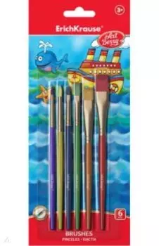 Набор кистей ArtBerry, синтетика, 6 шт