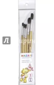 Набор кистей из волоса пони, 5 штук, №1-5