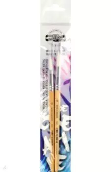 Набор кистей круглых из синтетического волокна №10, №12, 2 штуки