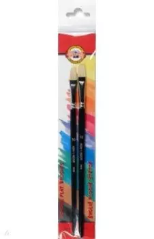 Набор кистей плоских из щетины №10, №12, 2 штуки