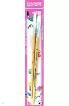 Набор кистей плоских из синтетического волокна №8, №12, 2 штуки