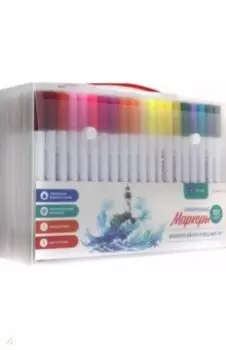 Набор маркеров, 100 цветов, линер-кисть