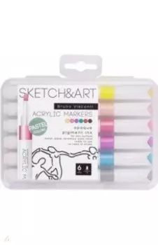 Набор маркеров акриловых Sketch&Art, 6 цветов