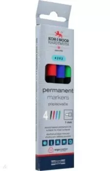 Набор маркеров перманентных, 4 цвета