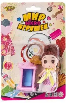 Набор мебели (кроватка) с куколкой и медвежонком