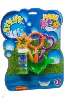 Набор мыльные пузыри с рамками и тарелкой Наше Лето