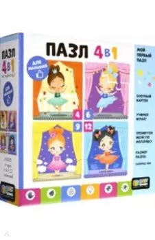 Набор пазлов 4в1. Маленькие балерины
