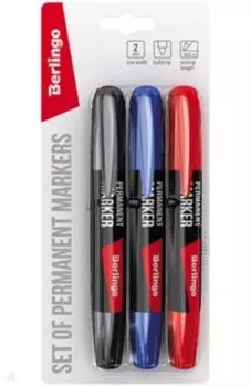 Набор перманентных маркеров 3 цвета "Multiline PE200" (BMc_32409)