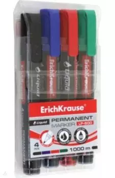 Набор перманентных маркеров Liquid LP-600, 4 цвета